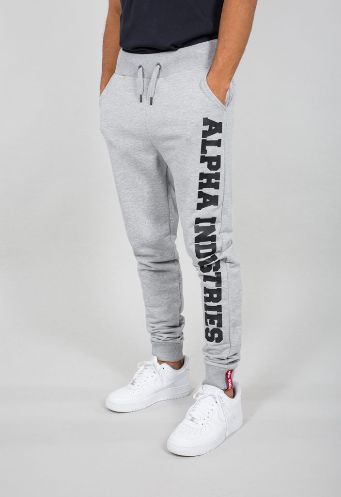 SALE ALPHA INDUSTRIES & Code street- Grey Jogger Letters\